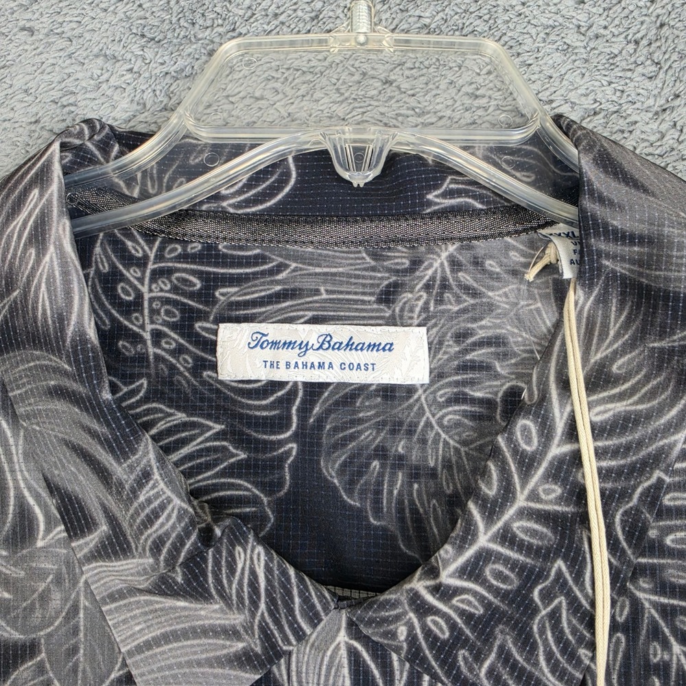 Tommy Bahama Shirt Mens 3XL Black Tropical Island Zone Stretch Button Up NWT - Picture 4 of 11
